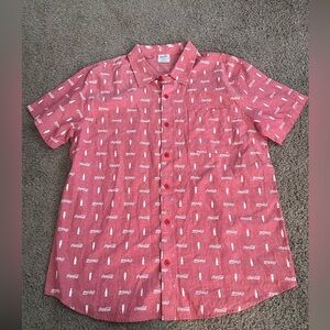 Coca Cola Patterned Red Casual Shirt